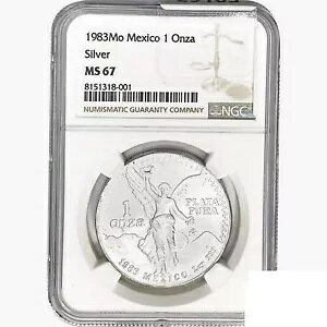 1983Mo 1oz.�V���o�[ ���L�V�J�[�m�X �I���U �R�C�� NGC MS67