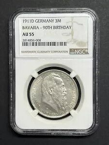 1911-D �o�C�G���� 3 �}�[�N NGC AU55 �̒a����