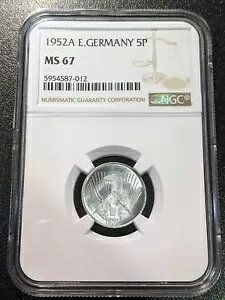 1952 A MS67 hCc勤a DDR 5 tFjq NGC KM 6 gbv |bv