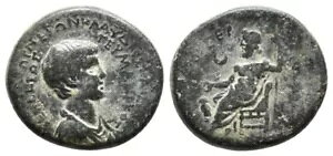 ??NERO-55 AD-19mm/4.42g-F-ACMONEA�APHRYGIA-ZEUS-TEENAGE NERO-T_G_COINS!