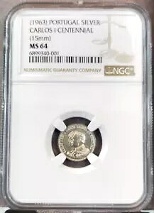 1963 �|���g�K�� �V���o�[ 15MM �J�����X 1 �� 100 ���N NGC MS 64 ���Ɋ󏭂ȃg�b�v �|�b�v 1