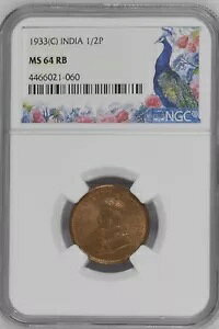 1933C KG V p̃Ch 1/2P NGC O[h MS 64 RB