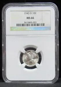 NGC MS66 1943-D �}�[�L�����[ �_�C�� GU51