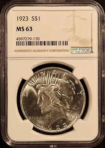 1923-P s[X Vo[ _[ - NGC MS63 - PQ uXg zCg & f炵[O!