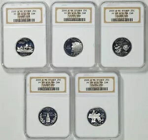 2000-S 25C 5 �R�C�� �N�H�[�^�[ �V���o�[ �v���[�t �Z�b�g PF69 W (�z���C�g) UCAM NGC 124887-028