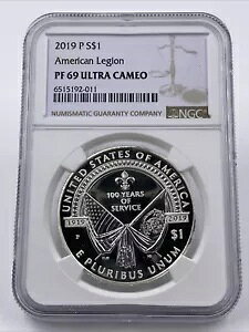 2019-P �v���[�t $1 �A�����J�݋��R�l�� 100th Ann�B NGC PF69 �E���g���J���I