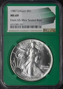 1987 AJ Vo[ C[O NGC MS69 ~g {bNX x O[ RA - ?COINGIANTS?