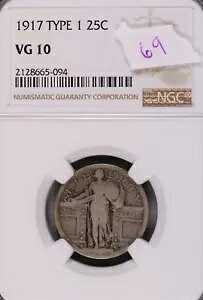 1917 �^�C�v 1 �X�^���f�B���O ���o�e�B �V���o�[ �N�H�[�^�[ NGC VG-10 #5-094