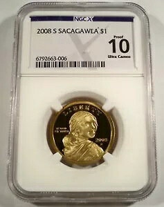 2008-S NGC PF10UCAM v[t SACAGAWEA h Eg JI L[ f[g PR 10