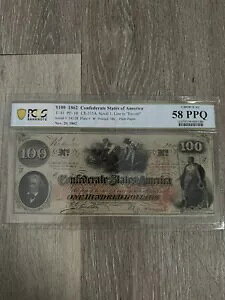 T-41 $100 1862 R PF-10 Cr. 315A PCGS 58 PPQ `CX AU