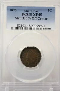 1896 �~���g �G���[ �C���f�B�A�� �w�b�h �Z���g 1C PCGS XF 45 �X�g���b�N 3% �I�t �Z���^�[ #9975