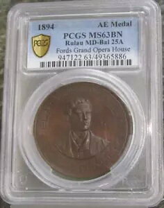 1894 �t�H�[�h �O�����h �I�y�� �n�E�X AE ���_�� �����E MD-Bal 25A PCGS MS63 BN ���A
