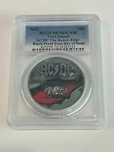 2019 $10 �N�b�N���� AC/DC ���C�U�[�Y �G�b�W �u���b�N �v���[�t PCGS PR70 FDOI ����