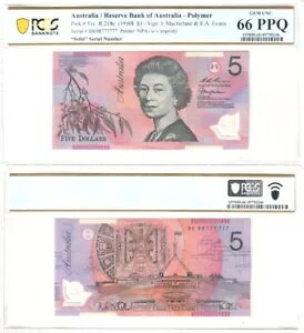 1998 �\���b�h �V���A�� 777777 $5 ���� PCGS 66 EPQ GEM UNC #8240