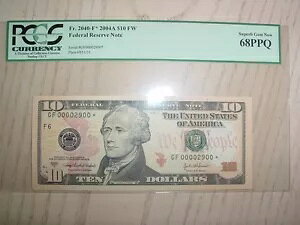 2004-A $10 �A�M������s�X�^�[���� PCGS �A�g�����^ �f�B�X�g���N�g 68 PPQ �t�@���V�[ #2900