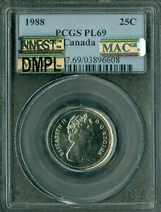 1988 Ji_ 25 Zg PCGS MAC PL69 DMPL PQ MAC ōO[h MAC X|bgX *