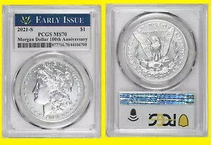 2021 S ���[�K�� 999 �V���o�[ �h�� 1�I���X PCGS MS 70 ���� EARLY ISSUE POP 1500