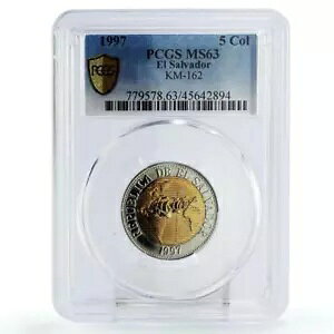 サルバドール 5 コロンブス コロンブス 帆船大陸 MS63 PCGS ニブロンズ コイン 1997