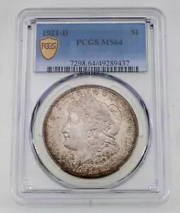 1921-D 1 h݃K hAPCGS ɂ MS-64 Ɋit