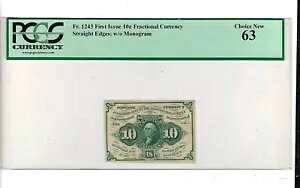 n 10 Zg FR#1243 tNVi PCGS Very CH New MS63