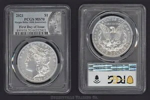 2021 P ���[�K�� �V���o�[ �h�� PCGS MS70 �u���[���x�� ���s���� ���A