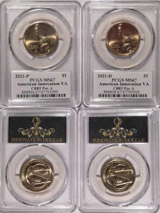 2021 P&D Cmx[V h VA xC ubW gl PCGS MS67 |WV A
