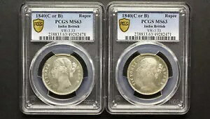 1840 C or B EAST INDIA COMPANY s[ RC PCGS MS63 X 2