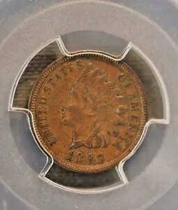 1897 �C���f�B�A�� �Z���g 1 �l�b�N XF45 PCGS MPD FS-401 S-1 �`�F���[�s�b�J�[