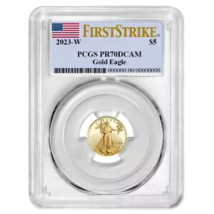 2023-W �v���[�t $5 �A�����J�� �S�[���h �C�[�O�� 1/10 �I���X PCGS PR70DCAM FS �t���O ���x��