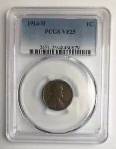1914 d �����J�[�� �Z���g �E�B�[�g PCGS VF25 ��������