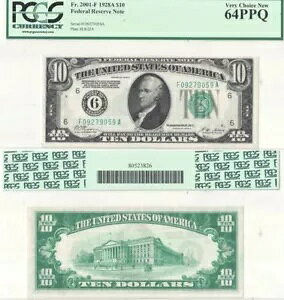 1928-A 10 hAMs F-2001-F PCGS Very Ch-64 PPQ