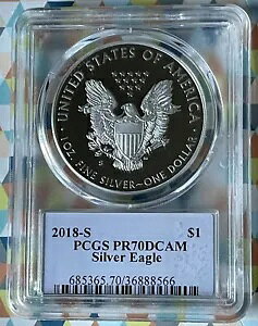 2018 S $1 AJ v[t Vo[ C[O PCGS PR70DCAM FS g[}X N[uh lCeBu