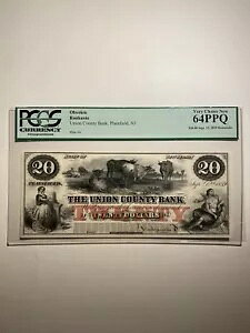Union County Bank Plainfield NJ $20 1859 �N 9 �� 12 �� �c�� �x���[�`���C�X �V�i
