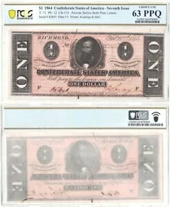 1864 $1 ��R���� PCGS Ch New-63 PPQ T-71