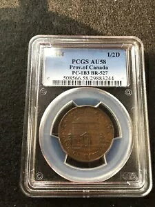 1844 Can.Token**PC-1B3�ABreton #527�APCGS Graded**AU-58** �n�[�t�y�j�[ �g�[�N��