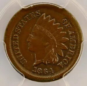 1864 CN 1c Indian Cent Broadstruck on T-1 uN PCGS UNC