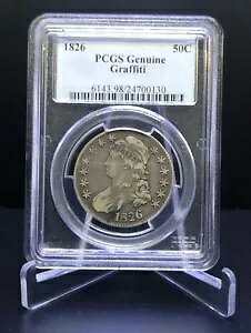 1826 �L���b�v�h�o�X�g �n�[�t�_���[ �č� 0.50 �Z���g 90% �� - PCGS