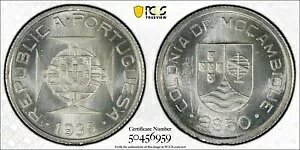 モザンビーク 1935 2.5 エスクード、PCGS SP64 (PROVA) KM-Pr1 (Essai)