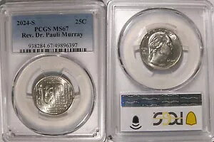 2024 S Rev Dr Pauli Murray 25c PCGS MS67 �A�����J�����N�H�[�^�[