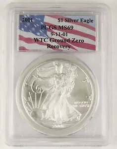 2001 AJ Vo[ C[O PCGS $1 MS69 GEM BU+ 2001 N 9  11  WTC OEh [ Jo[