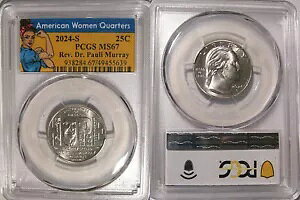 2024 S Rev Dr Pauli Murray 25c PCGS MS67 �A�����J�����N�H�[�^�[