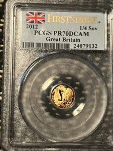 2012 グレートブリテン プルーフ ゴールド 1/4 SOV ソブリン PCGS PR 70 DCAM
