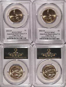 2021 P&D Cmx[V h VA xC ubW gl PCGS MS67 |WV B