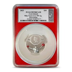 2023 2 オンス クック諸島 シルバー マイク タイソン コイン サイン入り PCGS PR70 DCAM