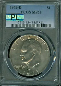 1973 D �A�C�[���n���[ �h�� PCGS MS65 PQ MAC PL �؋��̂悤�ȁA����̂Ȃ����Ɋ󏭂ȏ��i�ł��B