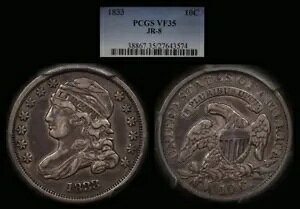 1833 JR-8 oXg _C PCGS PCGS35 ɂăO[fBO܂BfGȃIWiII󏭂R5!!!