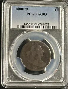 1800/79 1c S-194 ????�h���[�v�o�X�g���[�W�Z���g??? PCGS AG03 ���ꂢ�ɏz��