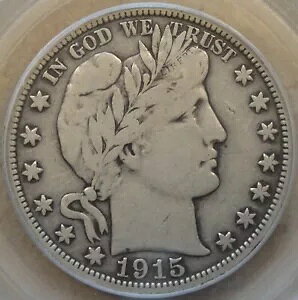 1915 �o�[�o�[ �n�[�t�_���[ 50c PCGS �F�� F15