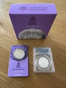 2023 QEII �������A�� 50C �V���o�[ �v���[�t PCGS PR70 �g�b�v �|�b�v + �����J�[�h�t�� 50C ���W�[�i