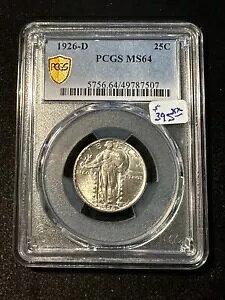 1926 D �X�^���f�B���O ���o�e�B �N�H�[�^�[ PCGS MS64